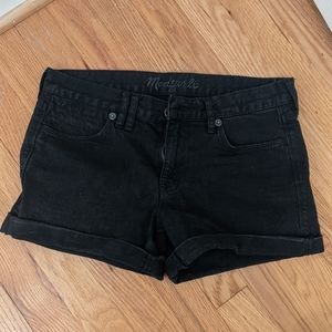 Madewell black jean shorts